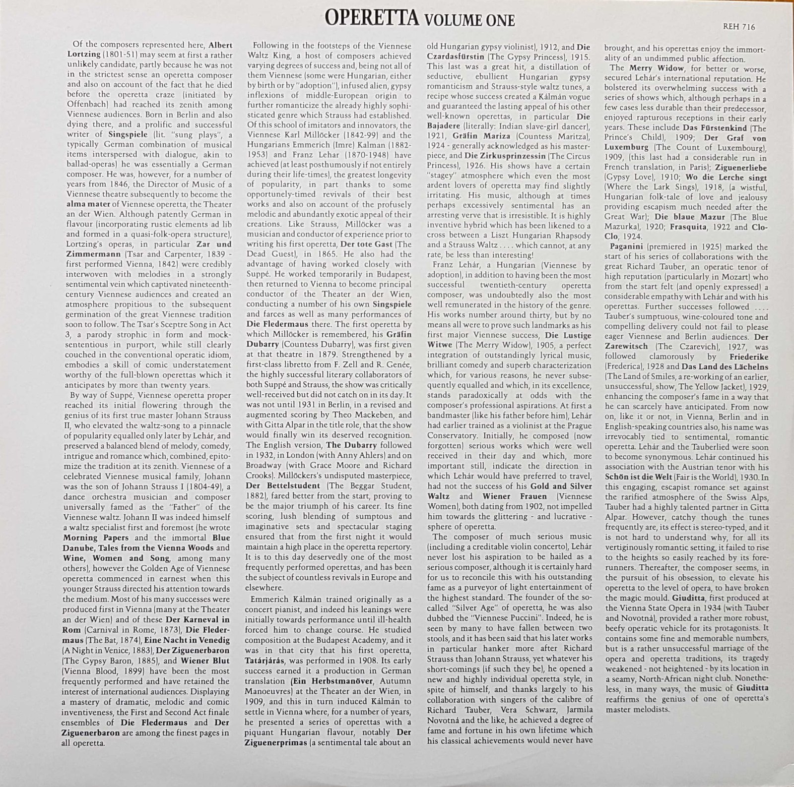 Inserts from REH 716